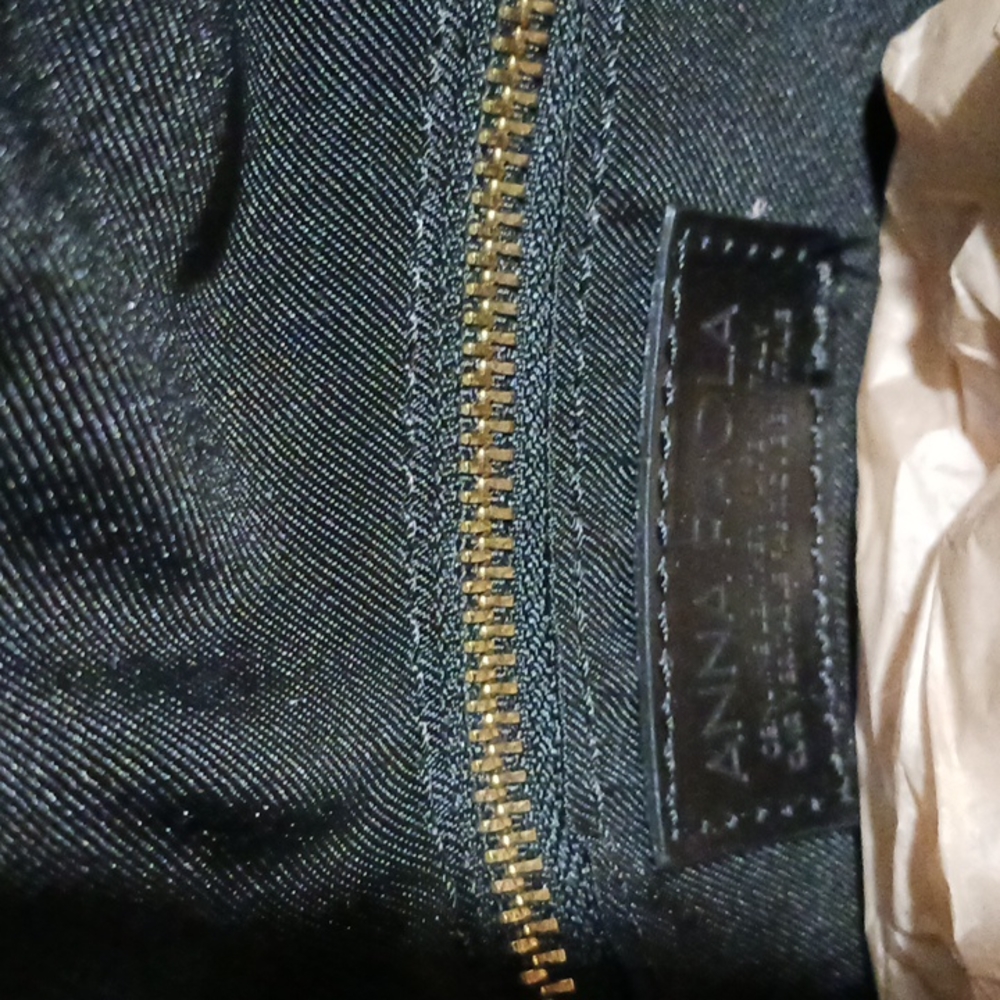 Gorgeous! ANNA PAOLA Genuine Leather Bucket Drawstring Bag. Made In Italy 🇮🇹 - Picture 9 of 9